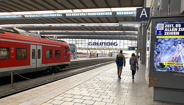 ミュンヘン駅の乗車ホーム