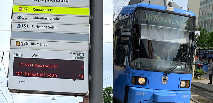 ミュンヘン バス・トラムの路線確認