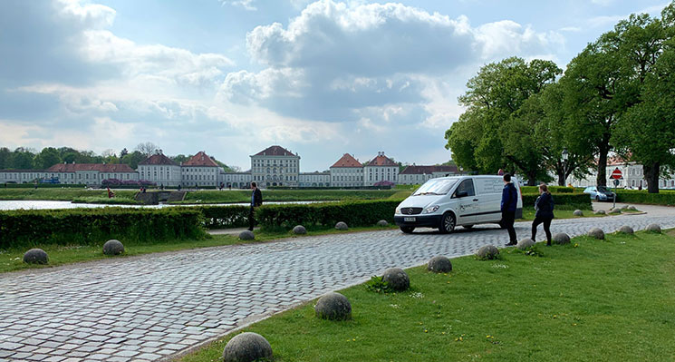 ニンフェンブルク城への順路