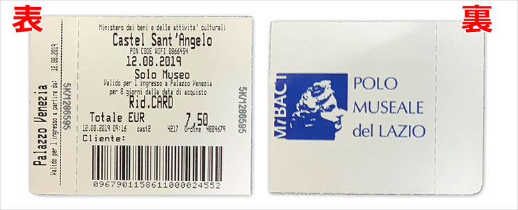 サンタンジェロ城の入場チケット