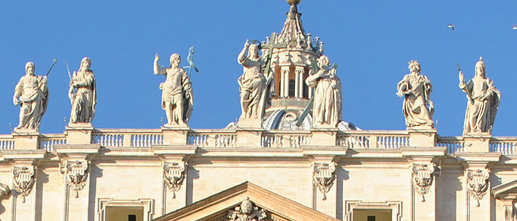 サン・ピエトロ大聖堂 11使従の彫像