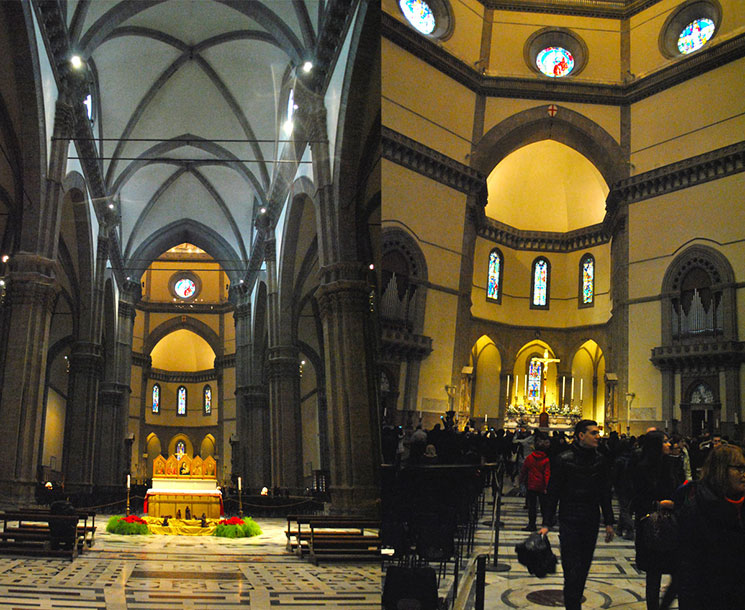 ドゥオーモ大聖堂内部の景観