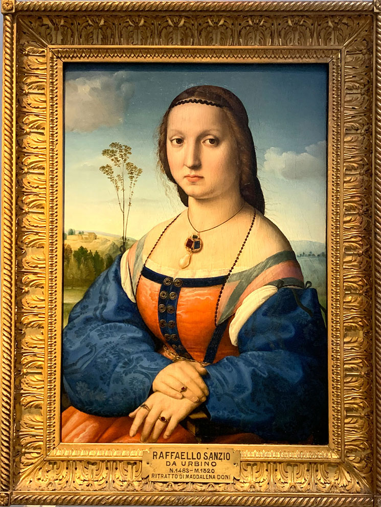 ラファエロ・サンティ作 マッダレーナ・ドーニの肖像