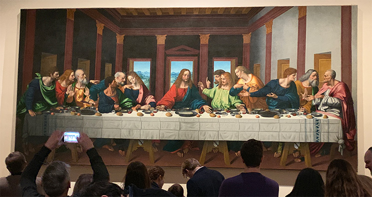 レオナルド・ダ・ヴィンチ作「最後の晩餐（1497〜1498年）」