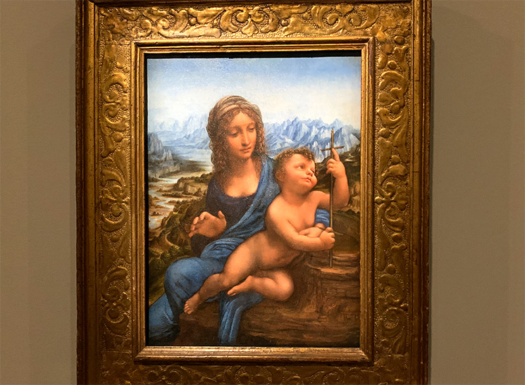 レオナルド・ダ・ヴィンチ作「糸車の聖母（1499〜1507年）」