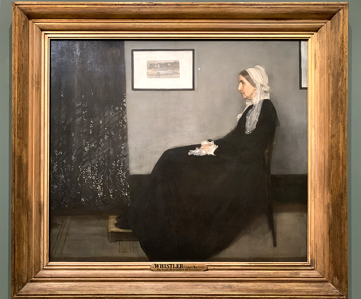 ジェームズ・マクニール・ホイッスラー作 灰色と黒のアレンジメント-母の肖像
