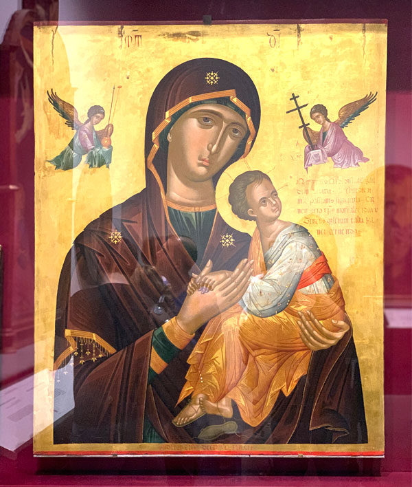 聖母子と天使と受難の道具 - アンドレア・リッツォス・ダ・カンディア作