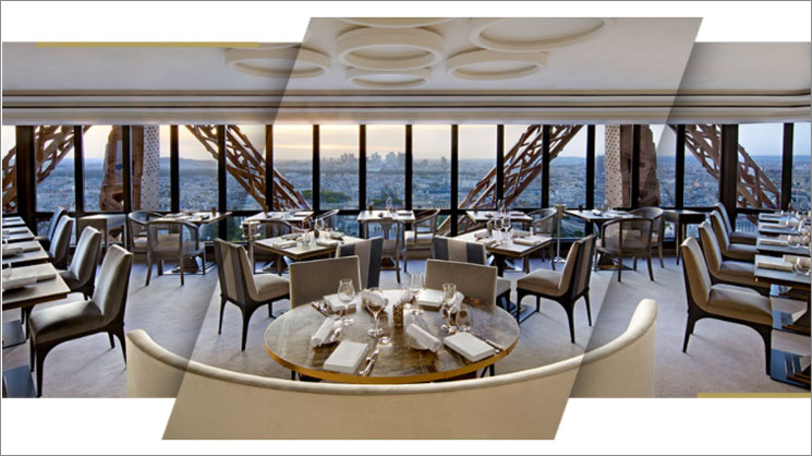 高級レストラン「Le Jules Verne restaurant」
