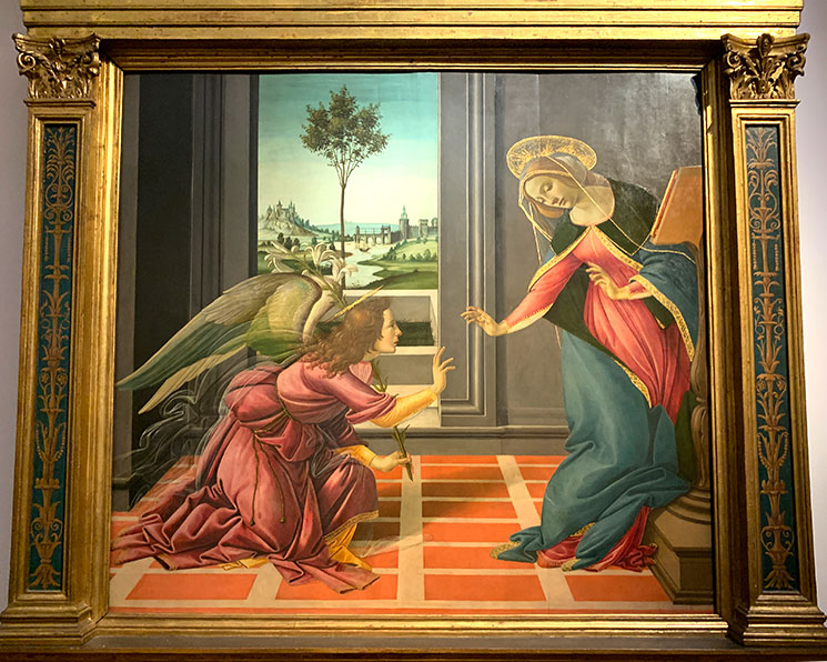 受胎告知 / サンドロ・ボッティチェッリ作（1489-1490年）