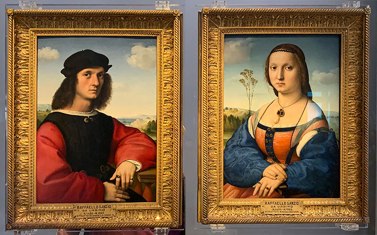 アーニョロ・ドーニの肖像とマッダレーナ・ドーニの肖像 -  ラファエロ作（1504-1507年）