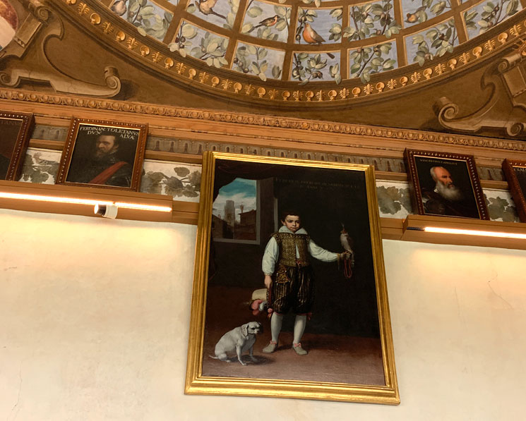 ウフィツィ美術館 第1廊下壁面上部の肖像画