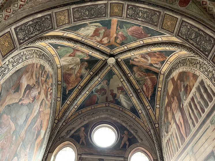 サンタ・コロナ礼拝堂 天井のフレスコ画