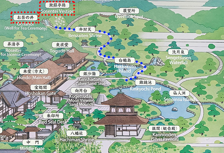 銀閣寺 敷地内マップ