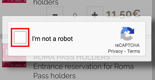 I'am not a robotのチェック項目