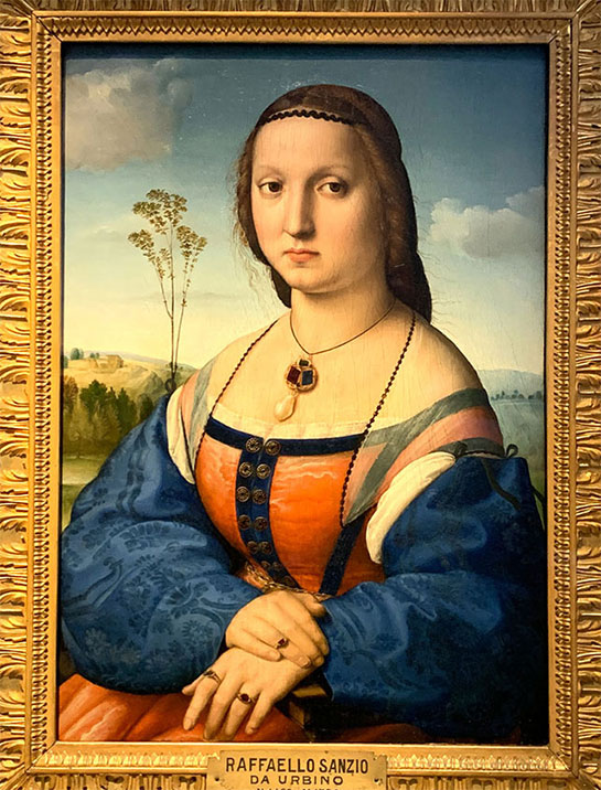 ラファエロ・サンティ作 マッダレーナ・ドーニの肖像