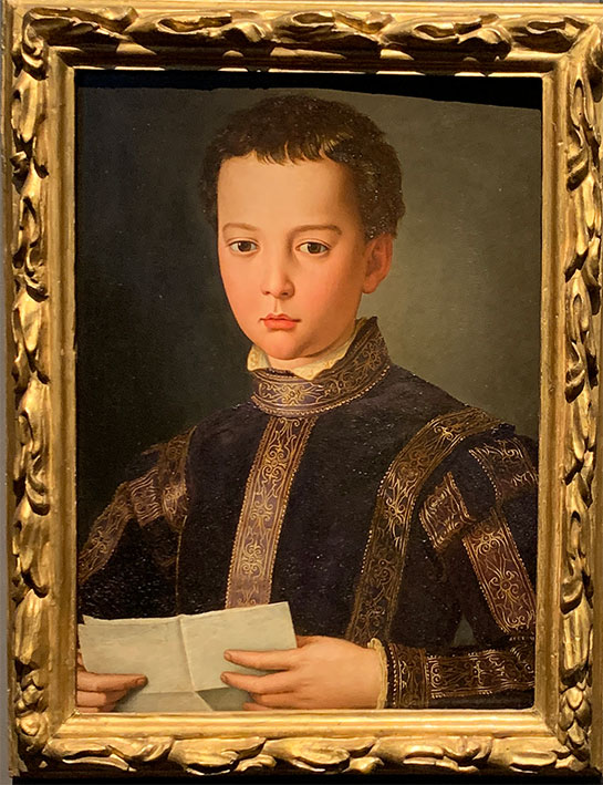 フランチェスコ・デ・メディチの肖像 - アーニョロ・ブロンズィーノ作（1545年）