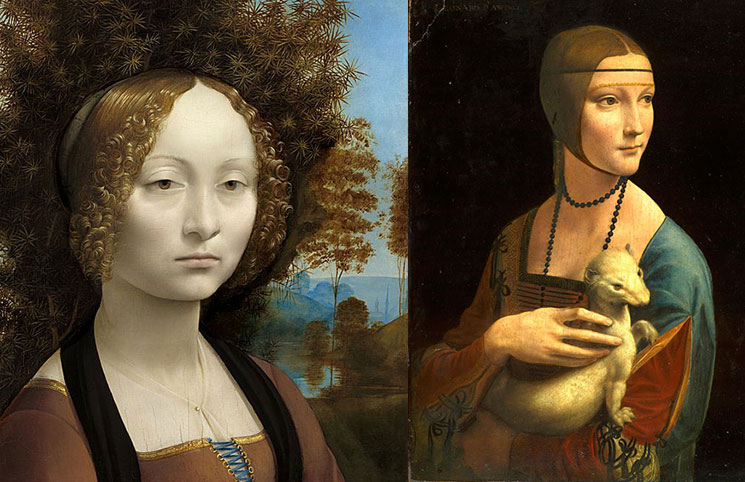ジネヴラ・デ・ベンチの肖像と白貂を抱く貴婦人