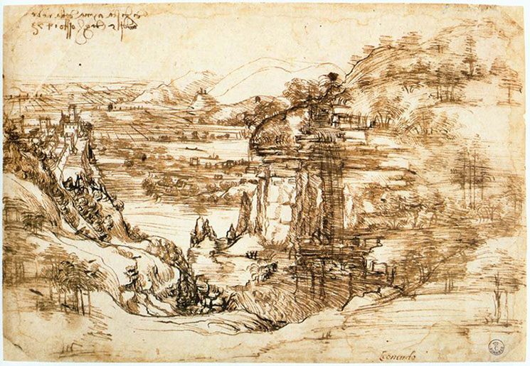 レオナルド・ダヴィンチの風景画