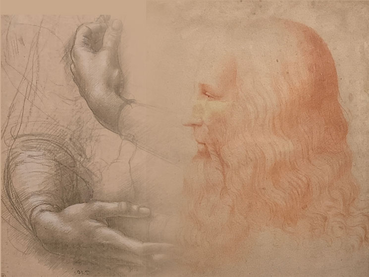 レオナルドの手稿と肖像画