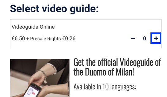 ミラノ ドゥオーモ公式ページ ビデオガイドレンタルの項目