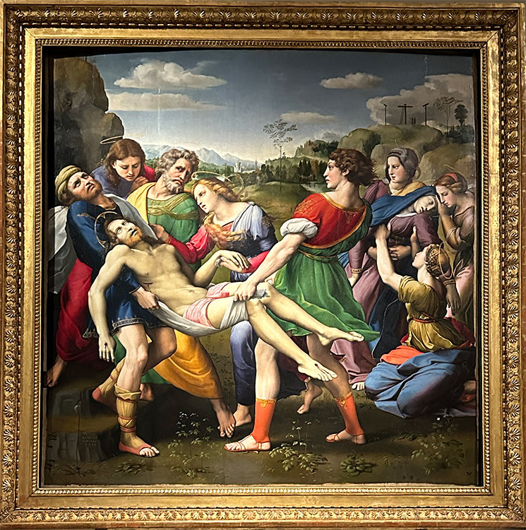 ボルゲーゼ美術館の展示作品「キリストの遺骸の運搬（ボルゲーゼの十字架降下） -ラファエロ作」