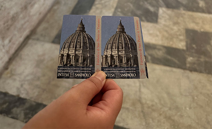 サン・ピエトロ大聖堂 クーポラの入場チケット