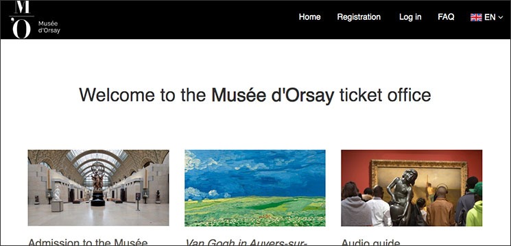 パリ オルセー美術館の公式チケット予約サイト「Musée d'Orsay」