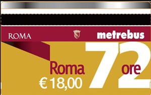 ローマ地下鉄の乗車チケット - 72時間券(ROMA 72 H)