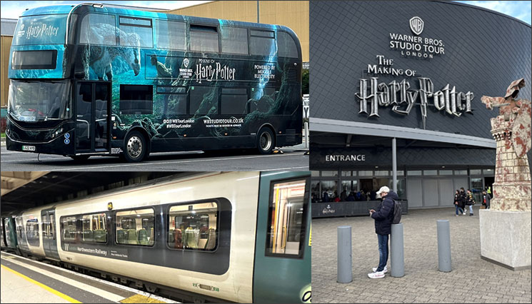 電車と無料送迎バスで「ロンドン ハリーポッタースタジオ」へ行く 