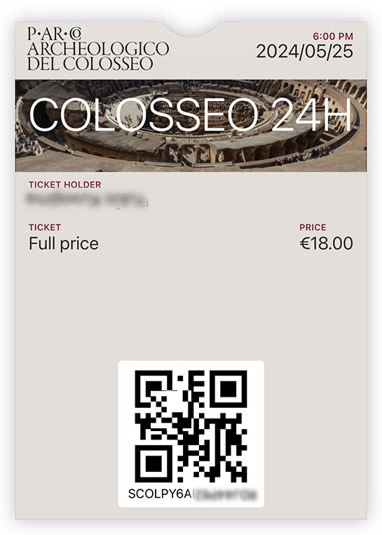 コロッセオの入場チケット
