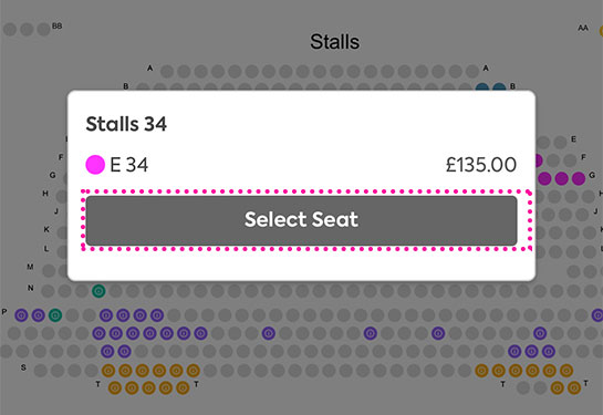 ロンドン オペラ座の怪人 公式チケット予約サイト - 座席選択の確認画面