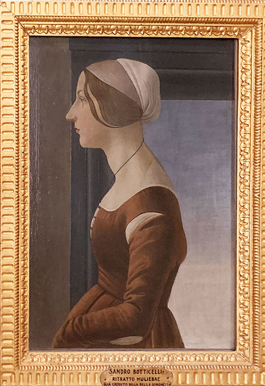 サンドロ・ボッティチェッリ作 美しきシモネッタ