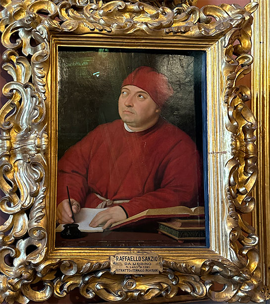 ラファエロ・サンティ作 トンマーゾ・インギラーミの肖像
