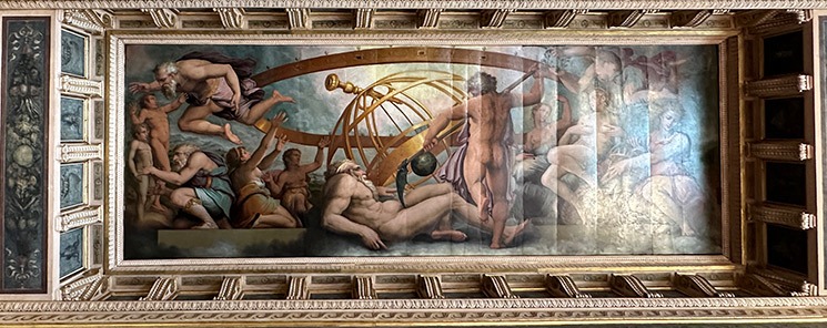 ヴェッキオ宮殿 四元素の間の絵画「サトゥルヌス天を壊す」