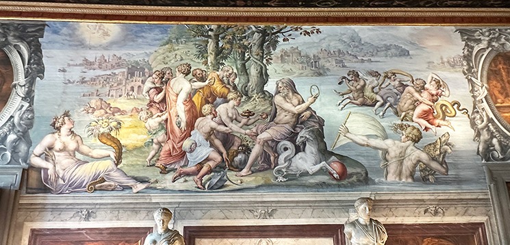 ヴェッキオ宮殿 四元素の間の絵画