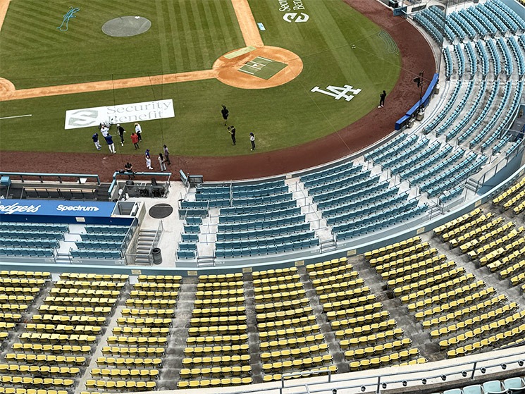 トップデッキから見る球場の景観