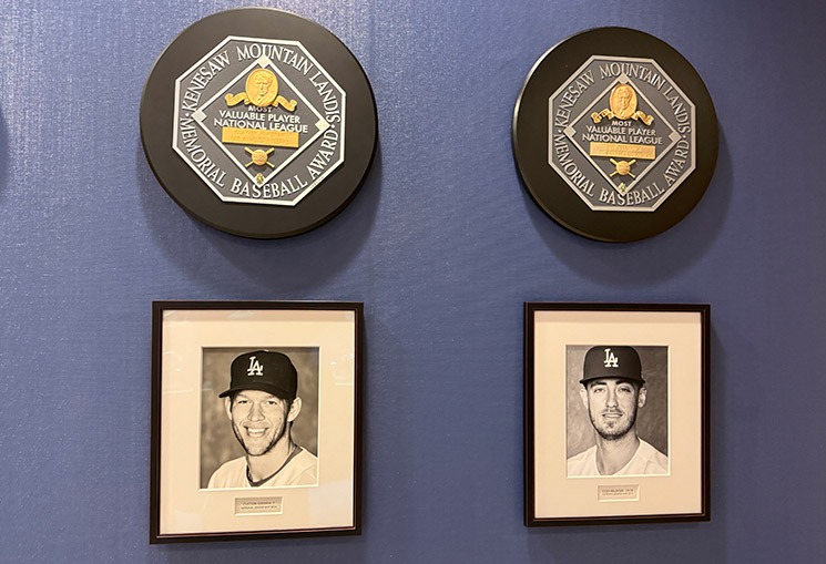 ドジャースの歴代ナショナルリーグMVP受賞者の肖像写真