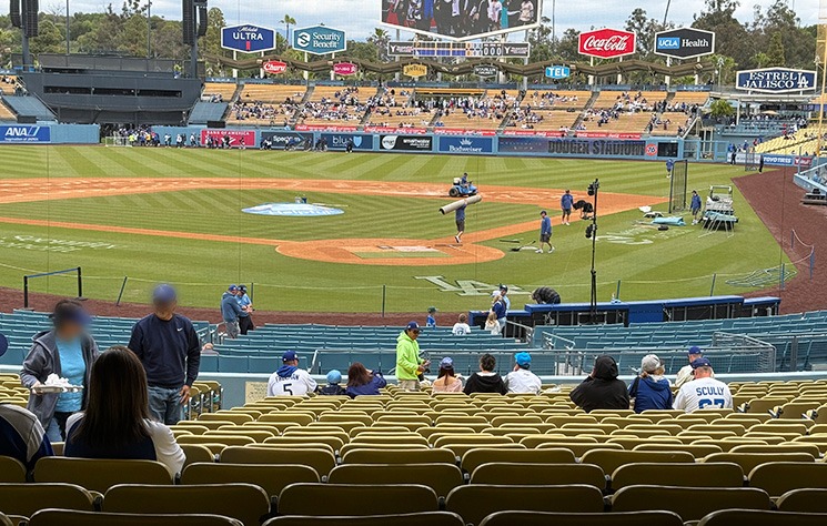 ドジャースタジアム フィールドエリアの景観
