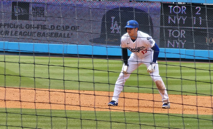 塁上の大谷選手