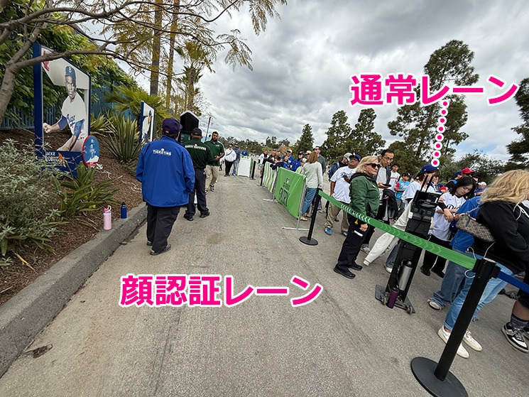 通常レーンと一般レーンの混雑具合