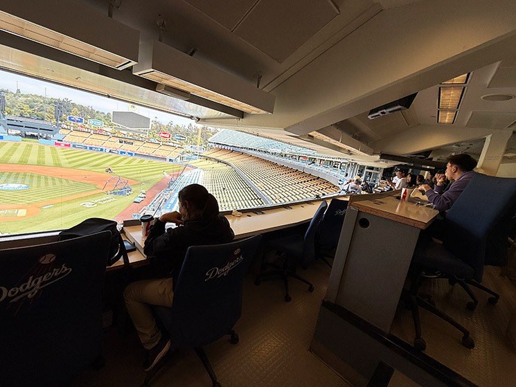 「ヴィン・スカリー・プレスボックス(記者席)」の景観