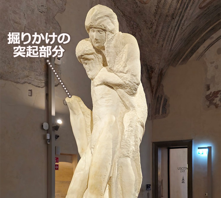 ロンダニーニのピエタ像の側面側