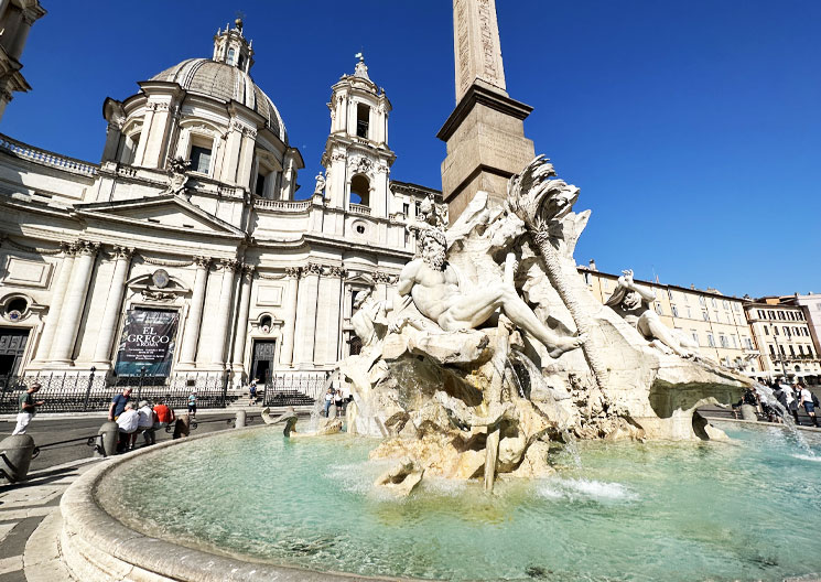 ナヴォーナ広場の四大河の噴水