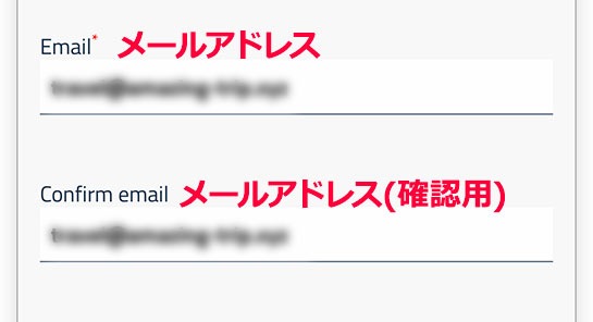 ヴェッキオ宮殿公式予約ページ - メールアドレスの入力