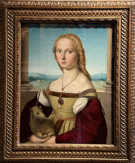 ラファエロ作 一角獣を抱く貴婦人