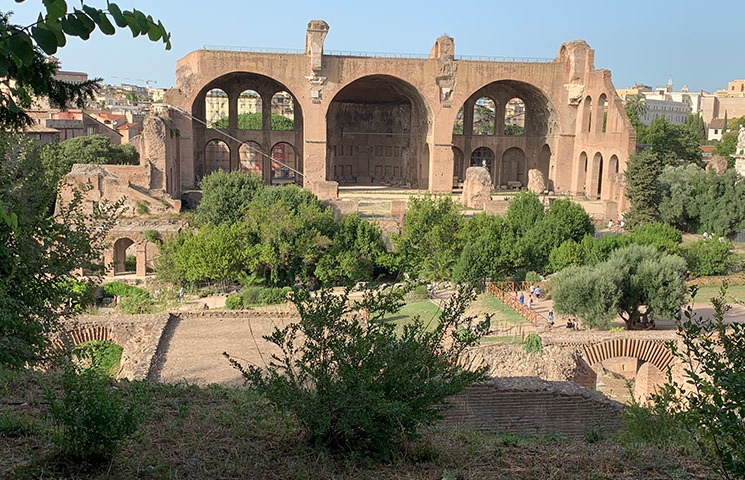 フォロ・ロマーノの「バジリカ・ディ・マッセンツィオ（Basilica di Massenzio）」