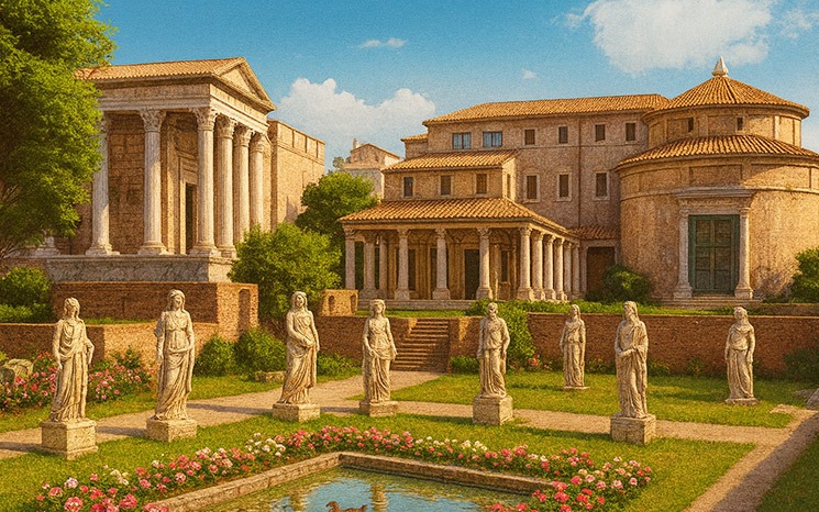 ウェスタの処女たちの家の再現イメージ