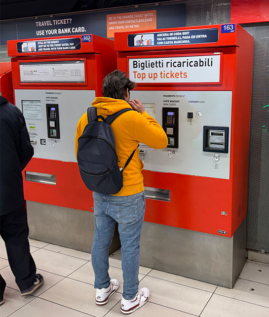 ミラノ公共交通のゾーンマップ