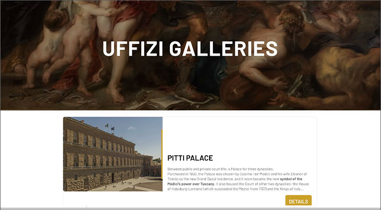 ピッティ宮殿のチケットが購入できる公式販売サイト「CoopCulture」