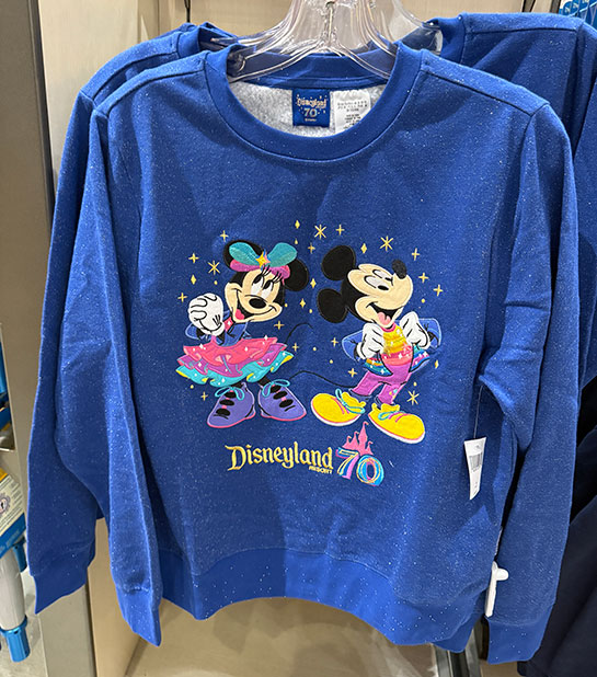Disneyland 70周年記念スウェット（ミッキー＆ミニー）